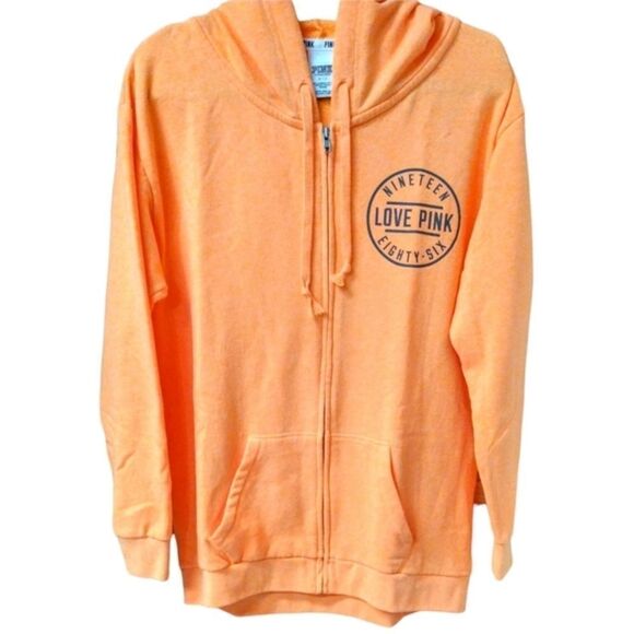 NEW VS PINK Women's Apricot  Oversized  Sweatshirt Jacket. - Picture 9 of 11